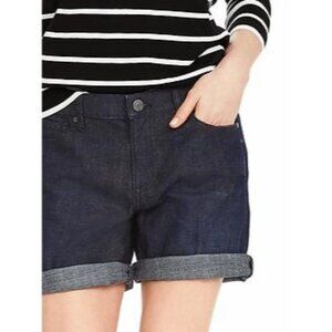 Banana Republic Dark Denim Roll-Up Jean Shorts Size 27 Womens Casual Summer Wear